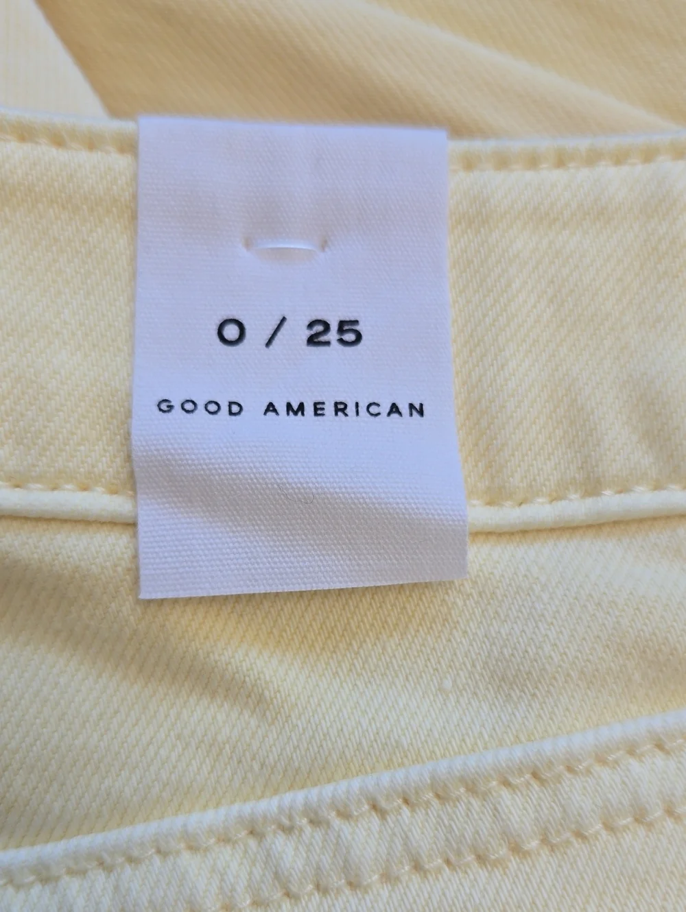 Good American Women's Wide-Leg Jeans Yellow High Waist Lyocell Size 0/25 NWT